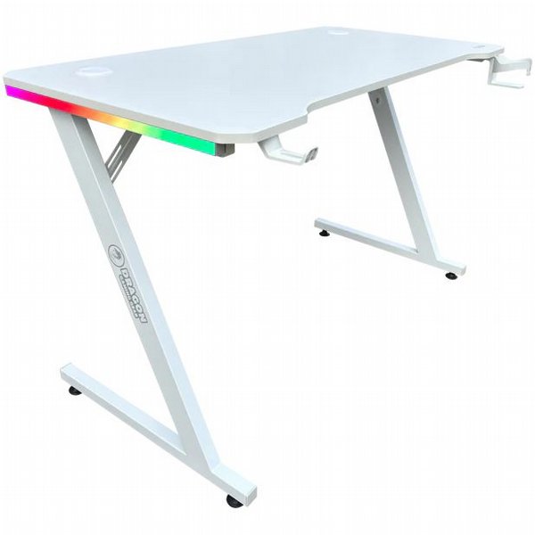 Z-Shaped 120cm Gaming Desk DeadSkull — White