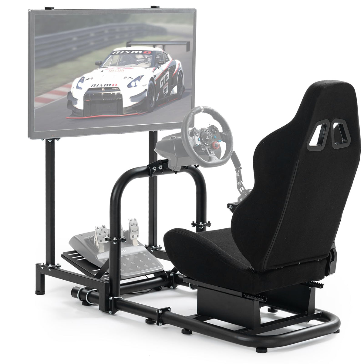 Racing Simulator With TV Mount Deadskull