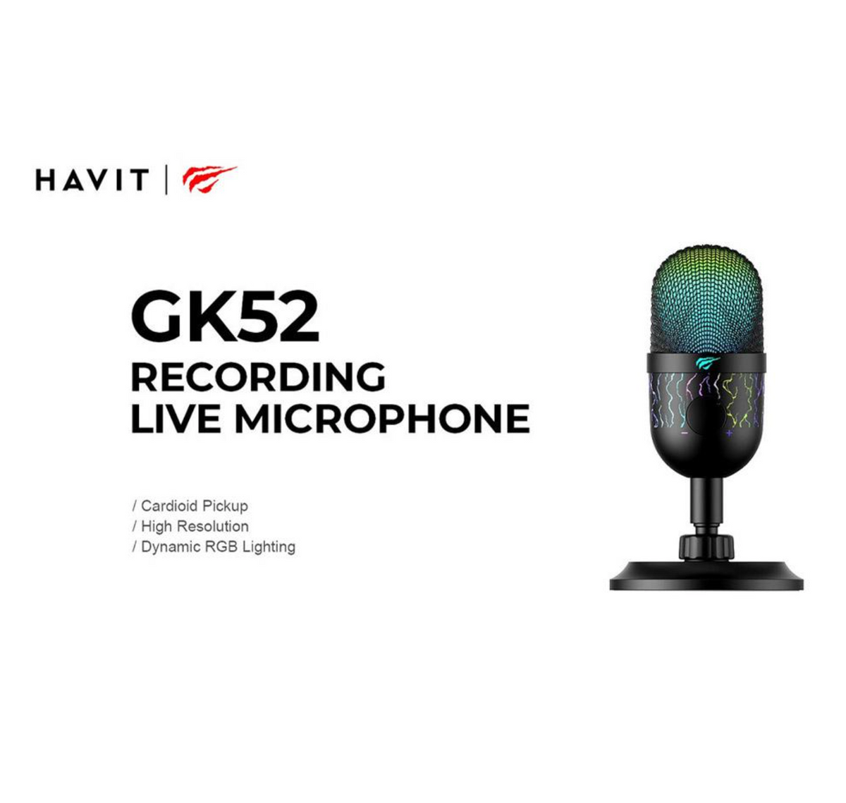 Gamenote Recording Live Microphone GK52 Havit product image