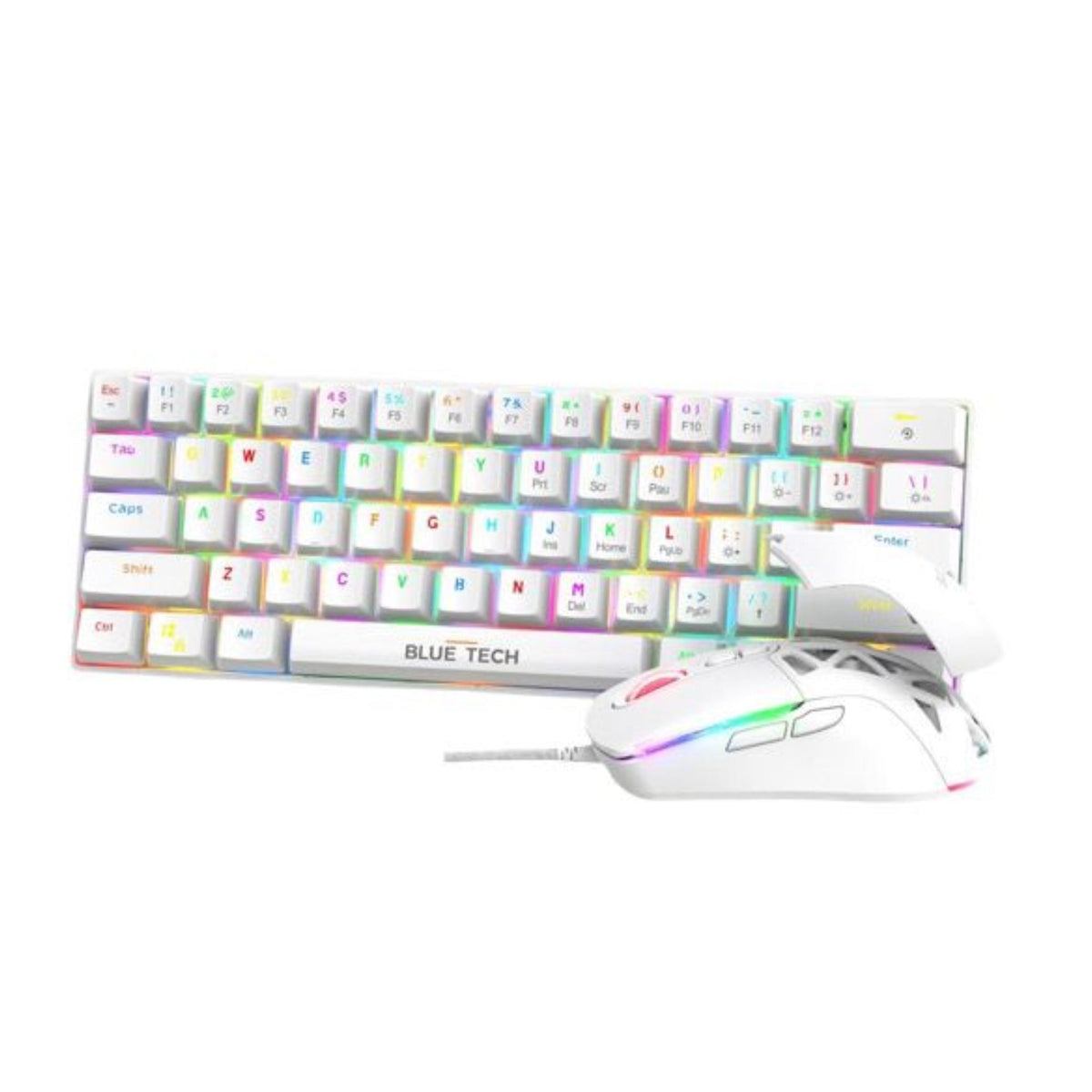 RGB Backlit Mechanical Keyboard and Mouse Combo KB4 18 Blue Tech product image