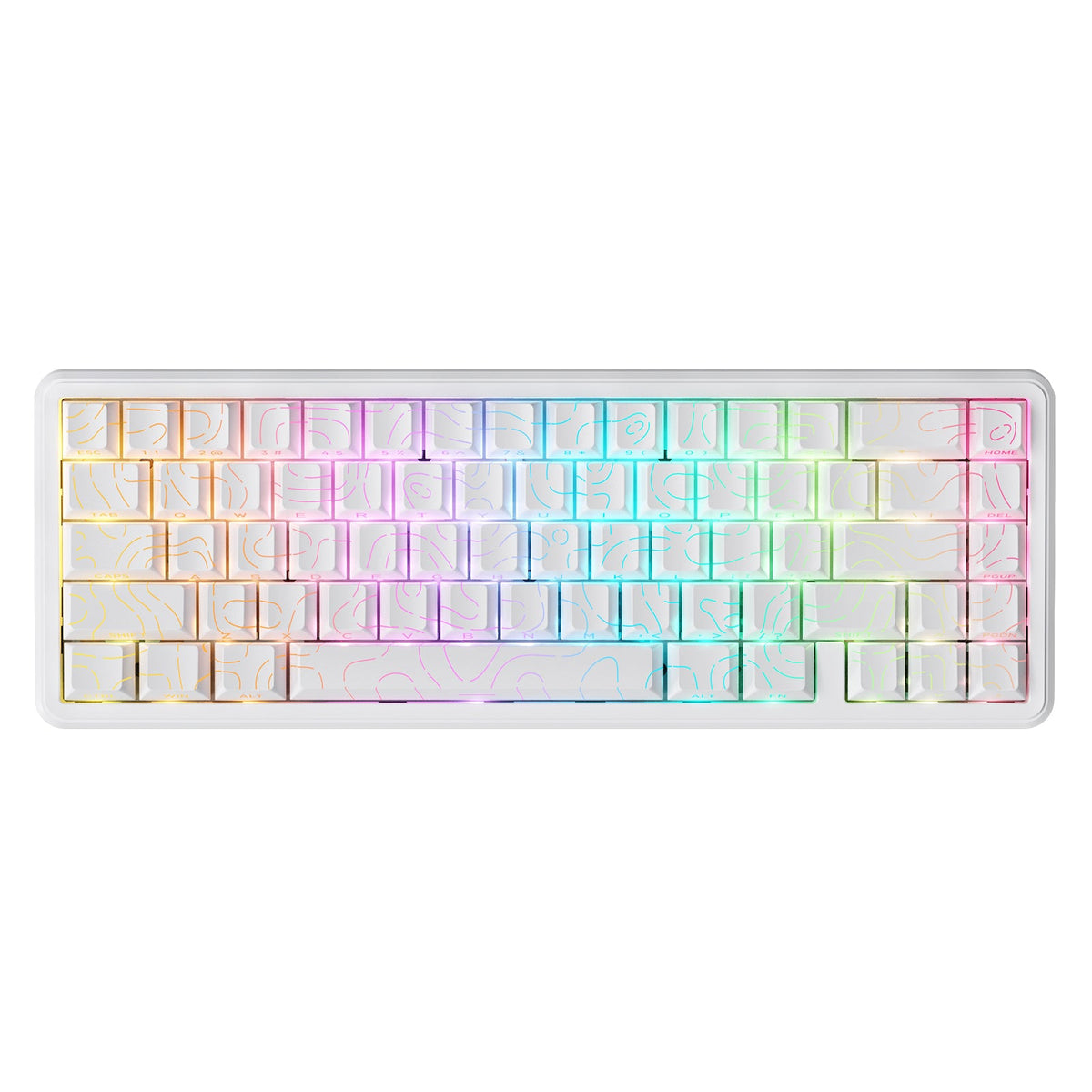 X65HE Attack Shark — White Contour