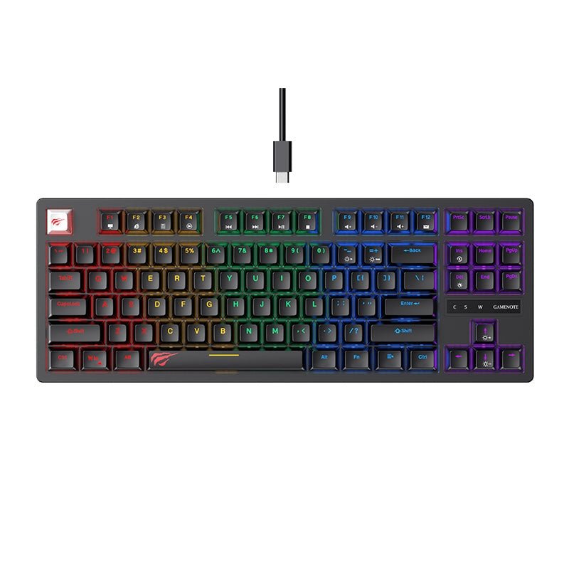 Gamenote Backlit 87 Keys Mechanical Gaming Keyboard KB892L Havit product image