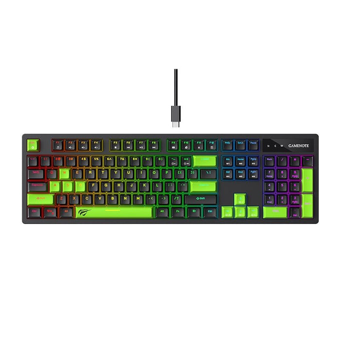 Gamenote RGB Backlit 104 Keys Mechanical Gaming Keyboard KB893L Havit product image