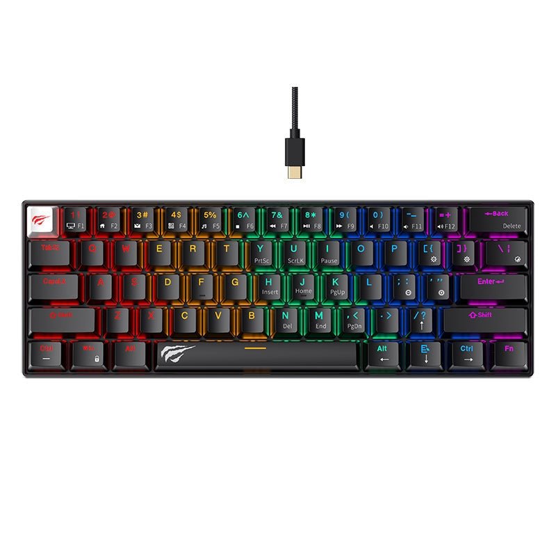 Gamenote RGB Backlit 61 Keys Mechanical Gaming Keyboard KB903L Havit — blue