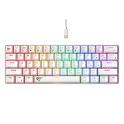 Gamenote RGB Backlit 61 Keys Mechanical Gaming Keyboard KB903L Havit — white